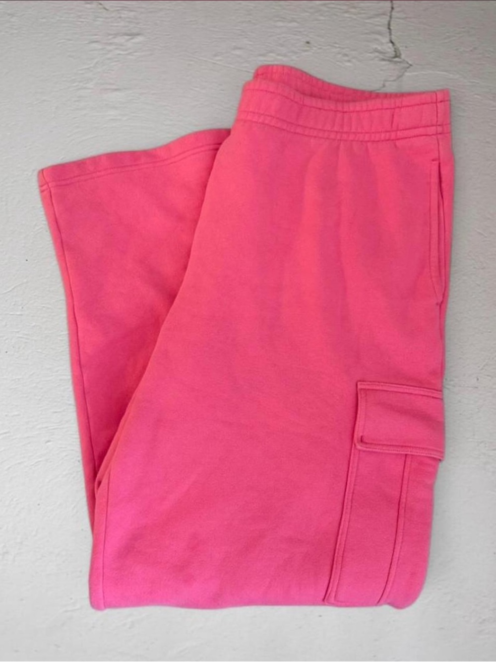 TNA Artizia Mega Fleece Cargo Sweatpants Hot Pink Women’s Size XL